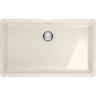 Évier de cuisine Kubus Fraceram KXK 110-71 vanilla - 745 x 454 mm - sous-meuble 80 cm - vidage manuel - Franke