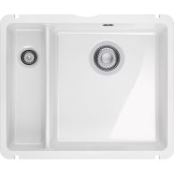 Évier de cuisine Kubus Fraceram KXK 160-37-12 blanc - 545 x 454 mm - sous-meuble 60 cm - vidage manuel - Franke
