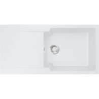 Évier Kite Fradeko 611-100 - blanc - 1000 x 500 x 210 mm - sous-meuble 60 cm - vidage manuel - Franke