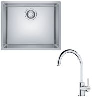 Pack cuve XL Maris en inox 540 x 440 x 180 mm + mitigeur Lina J - Franke