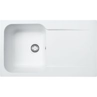 Évier Kite Fradeko 611-86 - blanc - 860 x 500 x 190 mm - sous-meuble 50 cm - vidage manuel - Franke