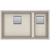 Cuve Kubus 2.0 Fragranit KNG 120 - Café crème - Manuel - 760 x 460 x 200 mm (sous-meuble 80 cm) - Franke
