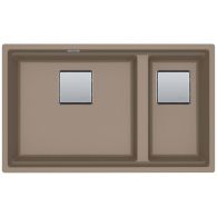 Cuve Kubus 2.0 Fragranit KNG 120 - Oyster - Manuel - 760 x 460 x 200 mm (sous-meuble 80 cm) - Franke