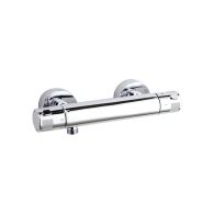 Mitigeur thermostatique douche Chromé TERMOTECH Poignée laiton blocage à 38°