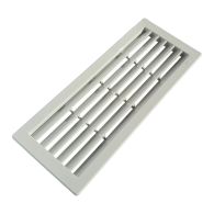 Grille ventilation rectangulaire PVC à encastrer - 254 x 108 mm - First Plast