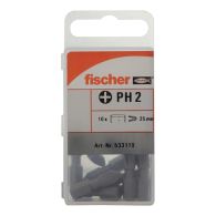 10 embouts professionnels cruciforme PH2 - Fischer