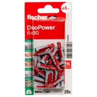 28 chevilles DuoPower Ø6 x 30 mm - Fischer