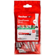 30 chevilles bi-matière DUOPOWER Ø8 x 40 mm sans vis - Fischer