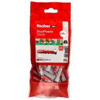 20 chevilles bi-matière DUOPOWER Ø10 x 50 mm sans vis - Fischer