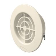 Grille ronde à encastrer - Sable - Extérieur Ø128 - Tube Ø100 - First Plast