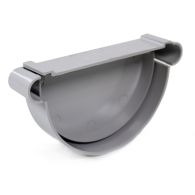 Fond de gouttière PVC 25 droite/gauche - gris - First Plast