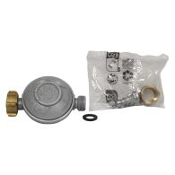 Détendeur butane NF GAZ à sécurité (excès de débit) 1,3kg/h 28mb écrou bouteille / mâle 20x150 + raccord tétine - Favex