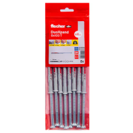 Sachet de 8 chevilles rallongées DuoXpand Ø8 x 80 T en acier électrozingué - Fischer