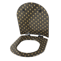 Abattant WC Wood Slim GATSBY - Bleu Nuit, descente assistée, déclipsable - Olfa