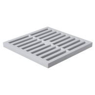 Grille de sol polypropylène 435 x 435 mm - Gris - First Plast