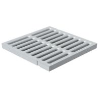 Grille de sol PVC légère anti-choc 187 x 187 mm - Résistance 9,00 KN - Gris - First Plast