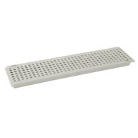 Grille piscine pvc 130 x 500 mm - pour caniveau Connecto - blanc - Nicoll