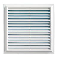 Grille ventilation PVC traditionnelle 240 x 240 mm avec fermeture et moustiquaire - First Plast