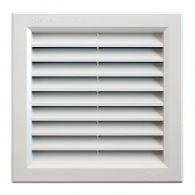 Grille ventilation PVC traditionnelle à encastrer 189 x 189 mm avec moustiquaire - First Plast