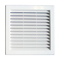 Grille ventilation PVC traditionnelle à encastrer 217 x 217 mm avec moustiquaire - First Plast