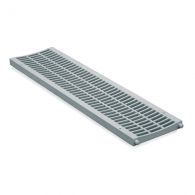 Grille en PVC anti-choc gris - Série 130 - 130 x 500 mm - First Plast