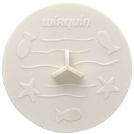 Bouchon universel FRISBY, pour baignoire, lavabo et évier  Ø105  - Blanc cassé - Wirquin Pro