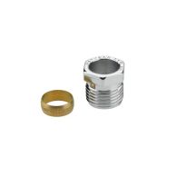 Raccord chromé à compression mâle 1/2