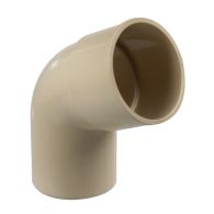 Coude PVC 67°30 mâle femelle pour tube de descente Ø50 - sable - First Plast