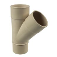 Culotte PVC 45° mâle femelle pour tube de descente Ø50 - sable - First Plast