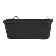 Jardinière CHORUS Gris anthracite, 48,8 x 18,8 x 16,1 cm,  9,4 L + Support invisible - EDA