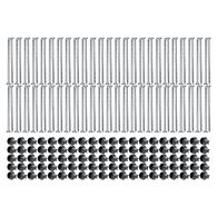 Lot de 100 supports de rail 17mm SIXBOX + 100 vis bois Ø5,0x60 tête fraisée TX - Sixbox