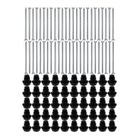 Lot de 50 supports de rail réglable 15/32 mm SIXBOX + 50 vis bois Ø5,0x60 mm tête fraisée TX - Sixbox