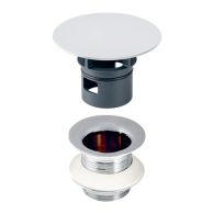 Bonde Geberit à écoulement libre et recouvrement de soupape - Chromé, Longueur 8 cm