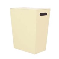 Panier à linge Ecopelle en cuir synthétique avec sac L43 x l26 x h48 cm - crème - Koh-I-Noor