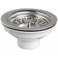 Bonde évier Ø90 NF à panier en inox - Wirquin Pro