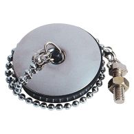 Bouchon pour évier Ø57mm avec enjoliveur et Chaînette L.300mm - borne d'attache Ø5x50mm - Wirquin Pro