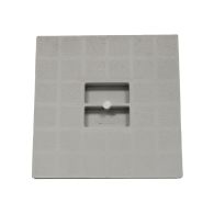 Couvercle PVC pour siphon de balcon 130x130mm - Gris