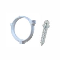 Ensemble de 1 collier tube de descente Ø80 Blanc + 1 Vis 7x40mm - Arcanaute