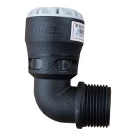 Coude 90° encliquetable PEHD Ø25 - fileté mâle 1