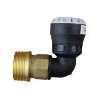 Coude 90° encliquetable PEHD Ø32 - Laiton mâle 1