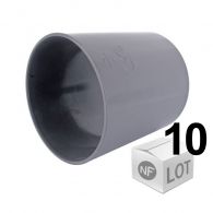 Lot de raccord PVC - 10 manchons lisses Ø100  Femelle Femelle FIRST-PLAST