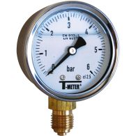 Manomètre boitier inox à bain de glycérine RADIAL Mâle 1/4