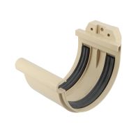 Jonction à joint - Sable - pour gouttière PVC demi-ronde de 25 - Nicoll