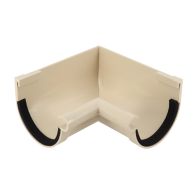 Angle intérieur à joint  - Sable - pour gouttière PVC demi-ronde de 16 - Nicoll