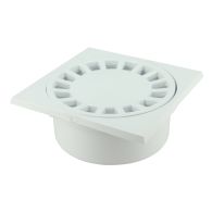 Siphon de cour 15x15cm Sorties Mâle Ø50 - Femelle Ø40/63 - Blanc - Nicoll