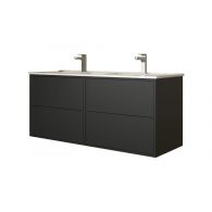 Meuble de salle de bain avec lavabo OPTIMUS 1200 Noir mat - Salgar