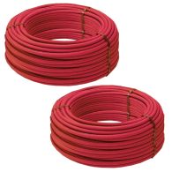 Lot de 2 couronnes de 240 mètres de Tube PER BAO nu Ø16 Rouge - Blansol Barbi