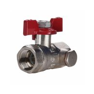 Vanne à sphère PN30 SENA ACS Manette Papillon rouge Femelle/Femelle 1