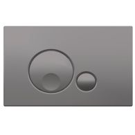 Plaque de commande GLOBE - Double chasse 3/6L - Chromé mat - Regiplast