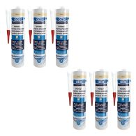 Lot de 6 Mastics piscine POOL qualité professionnelle BEIGE 290 ml - GEB